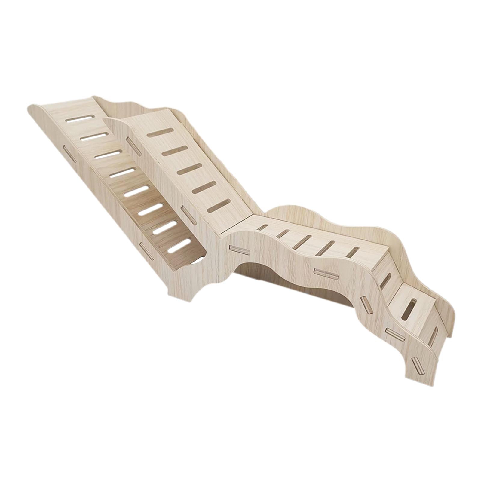 Bvdfgk Hamster Climbing Toy Wooden Ladder Climbing Toy Cage Accessories Gerbils Hamster Style A 42x16cm
