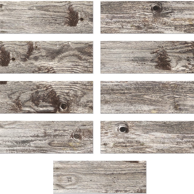 9pcs DIY 3D Wood Grain Tile Stickers Tile Decals Kitchen Peel and Stick Wall Tile Sticker Wall Stickers