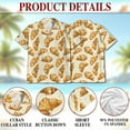 thumbnail image 5 of Netecom Croissant Hawaiian Shirt for Men, Food Lover Gifts, Button Down Summer Beach Short Sleeve, S-5XL, 5 of 6