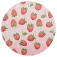 thumbnail image 3 of Ryvnso Strawberries Round Plate Mats Dining Table Placemat Set of 4 for Holiday Decoration, 3 of 7