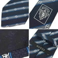 thumbnail image 3 of Pre-Owned GUCCI Gucci tie GG stripe silk navy x grey men's aq10122 (Like New), 3 of 3