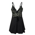 thumbnail image 7 of Nexjvus Women's Nightgowns Camisole Lace Dress Skirt Sleepwear Backless Bow Nightdress Size 4XL, 7 of 7