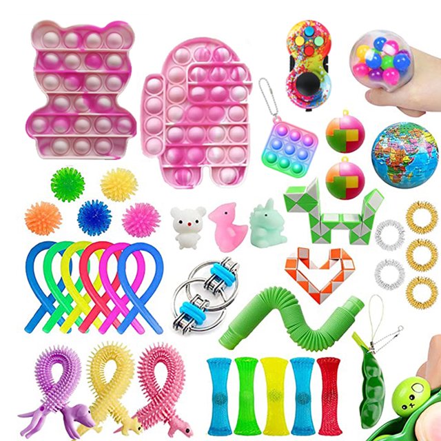 SUNSIOM Press Type Decompression Toy Kit, Stress Relief Toys Set for Child
