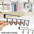 thumbnail image 1 of Cupboard Hook Kitchen Cabinet Door Shelf hook Kitchen Glass Mug cup Storage Hanging Rack wardrobe hanger Tie organizer rack, 1 of 13