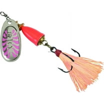 Blue Fox Classic Vibrax Glow Spinner, 3 3/4", 1/4oz, Glow Pink/Orange