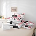 thumbnail image 5 of Manfei Pink Square Twin Bedding Sets 7-Piece for Adult, Abstract Ombre Bedding Comforter Set, Modern Fashion Style Reversible Sheet Sets, Super Cozy Room Decor, 5 of 7