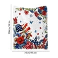 thumbnail image 3 of Patriotic Throw Blanket Soft Lightweight Flannel Fleece Independence Day Blanket For Bed Office Travel Air Conditioned Room Summer Nap Small Size, 3 of 6