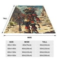 thumbnail image 3 of Fuzoiu Tribal Futuristic Warrior Print Ultra-Soft Micro Fleece Blanket,All Seasons Flannel Throw, Lightweight Blanket for Bed, Sofa, Couch, Movie Night, Camping, and Travel-80"x60", 3 of 7