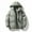 Gray, variant on Women's Winter Warm Puffer Jacket Cropped Zip up Fluffy Quilted Down Jackets with Hood Thicked Lightweight Coat with Pockets Gray XL
