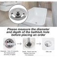 thumbnail image 5 of Tapón de desagüe para fregadero de 44 mm, de acero inoxidable, fácil de agarrar para baño, cocina y fregadero (paquete de 1), 5 of 5