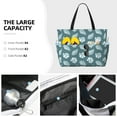 thumbnail image 3 of Large Beach Bags Water-resistant Sandproof - Green White Conch Cute Beach Tote Bags for Women with Zipper, 3 of 6