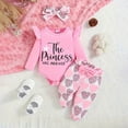 thumbnail image 5 of RTKFRFLM Valentine's Day Gift Baby Girl Clothes Set 3PC Newborn & Infant Flora Romper with Ruffle Pants Soft Cotton 0-24 Months Outfit for Photo Shoot, 5 of 9