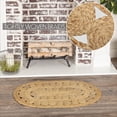thumbnail image 2 of VHC Brands Celeste Braided Jute Oval Welcome Mat Farmhouse Handwoven Boho Area Rug, 20x30, 2 of 5