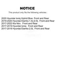 thumbnail image 2 of CMX Front Rear Ceramic Brake Pads Kit for Car Hyundai Elantra Ioniq Kia Niro KCX-100367, 2 of 9