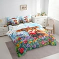 thumbnail image 3 of Erosebridal Literie Taureau des Highlands Format Simple, Ensemble de Lit Fleur de Marguerite Colorée, Animal Rustique Réversible Lit en Sac Format Simple, Déco de Chambre Légère, 7 Pcs, 3 of 7