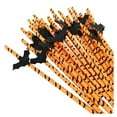thumbnail image 2 of 25Pcs Halloween Skull Bat Paper Straws, Halloween Glitter Skull Bat Disposable Straws Dot Pattern Paper Drinking Straws for Halloween Juices Shakes Cocktail, 2 of 3