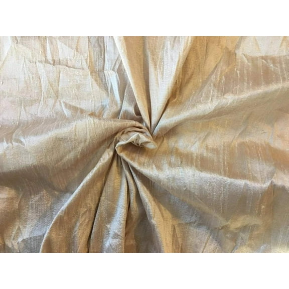 Indian Silk Dupioni Fabric – Premium Dressmaking & Craft Material | Rose Gold, 54", 1/2 Yard