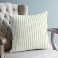 thumbnail image 4 of Green Striped Pillow Covers 26x26 Set of 2, Modern Boho Vertical Stripes Throw Pillow Covers Decorative Couch Cushion Cover, Microfiber Soft Square Pillowcases for Bedroom Living Room Sofa, 4 of 9