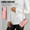 thumbnail image 5 of Phone Case for Samsung Galaxy A15 5G Wallet Cover and Tempered Glass Screen Protector with Wrist Crossbody Strap Lanyard Credit Card Holder Stand Leather Cell Accessories A 15 4G 15A Women Rose Gold, 5 of 14