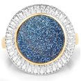 thumbnail image 3 of 4.90 Carat Genuine Cobalt Blue Drusy .925 Sterling Silver Ring QJ Model, 3 of 3