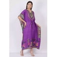 thumbnail image 2 of Women's Purple African Long Kaftan Maxi Tunic Caftan Gown Top Night Dress One Size, 2 of 5