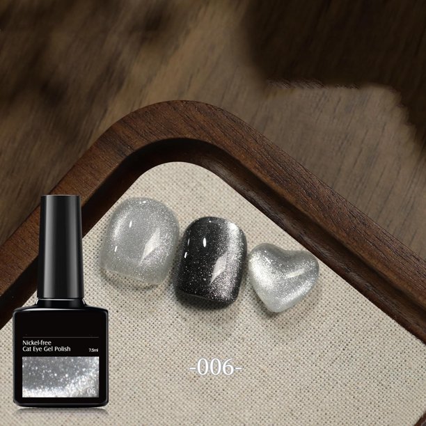Esmalte de uñas de gel magnético que cambia de color de 7,5 ml - Esmalte de uñas profesional sin níquel de larga duración - Fórmula fácil de aplicar sin daños con bolígrafo magnético de doble