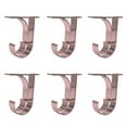 thumbnail image 1 of 6Pcs Ceiling Curtain Rod Installation Hook Hanger Storage Rack Support Bracket Rose Golden, 1 of 3