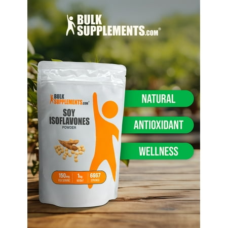 BulkSupplements.com Soy Isoflavones Powder, 150mg - Soy Isoflavones 150mg - Isoflavones Supplement for Women (1kg - 2.2 lbs)