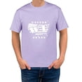 thumbnail image 6 of The Season Essentials All States Collection “United We Stand” 100% Cotton Unisex T-shirt Graphic Tee, Lavender/White, X-Small, 6 of 11