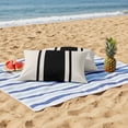 thumbnail image 2 of 2 Pack Outdoor Waterproof Throw Pillow Covers,Vintage Black Line Decorative Rectangle Pillow Case Patio Pillowcases for Chair Couch Sofa 20x12in, 2 of 9