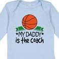 thumbnail image 4 of Inktastic Basketball My Daddy is the Coach Boys or Girls Long Sleeve Baby Bodysuit, 4 of 5