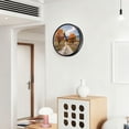 thumbnail image 6 of Indoor 12' Voice-Activated Luminous Decoration Wall Clock With LED Night Light Beautiful Autumn Landscape, 6 of 8