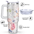 thumbnail image 3 of 40oz Tumbler with Handle and Straw Lid | Vacuum Insulated Leak Proof Tumbler | Stainless Steel Travel Mug Water Bottle Cup Keeps Cold & Hot, 3 of 7