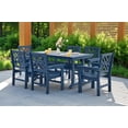 thumbnail image 6 of 7-Piece All-Weather HDPE Patio Dining Set for 6 with Umbrella Hole  (Blue), 6 of 18