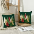 thumbnail image 4 of Green Christmas Throw Pillow Covers - 16 x 16 Inch Set of 2 - Red, White, Gold Colorful Christmas Trees - Xmas & Winter Holiday Decorative Pillow Covers - Cushion Cases for Sofa & Couch, 4 of 6