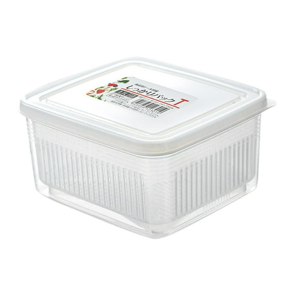 SIfdSeng Individual Snack Containers Refrigerator Freezer Specific Food Grade Fresh Keeping Box Kitchen Storage Sealed Container Meal Prep Containers for Office Two Compartment Snack Container