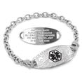 thumbnail image 1 of MedicEngraved Stainless Steel Custom Medical Alert Bracelet - 5mm Oval Link, 1 of 8