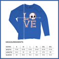 thumbnail image 7 of Love Text Skull Women's Long Sleeve T-shirt Vivid Pink Bone Cute Gothic Skeleton Romance Art Valentine Spooky Halloween, 7 of 7