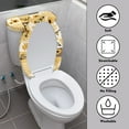 thumbnail image 3 of Yuyamidu Sunflower Toilet Lid and Tank Cover Set 2 Pieces Butterfly Toilet Seat Cover Protector Fit Most Round Elongated Toilet Indoor Decor, Yellow Buffalo Grid, 3 of 7
