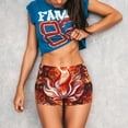 thumbnail image 3 of Lsque Red Sun Flame Fox Pattern High Waisted Biker Shorts for Women-Tummy Control Fitness Athletic Workout Running Yoga Gym Shorts,Moisture-Wicking-Medium, 3 of 9