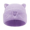 thumbnail image 5 of CAIVO Cute Embroidered Cat Knit Hat Kids Winter Warm With Ear Soft Yarn Cap Cold Weather Trendy Child Solid Color Clothing, 5 of 5