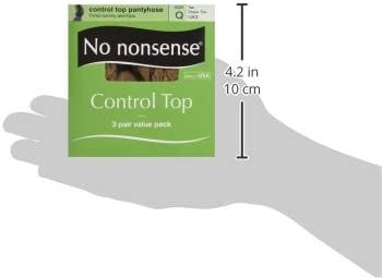 No nonsense Women's Control Top Pantyhose 3 Pair Value Pack Tan A