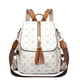 thumbnail image 3 of Mochila de diseñador para mujer, de piel de alta calidad, con estampado de lujo y borlas, para la escuela, de gran capacidad, 3 of 5