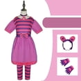 thumbnail image 4 of Disfraz de gato de Cheshire para niñas, disfraz de Alicia en el país de las maravillas para Halloween, 4 of 5