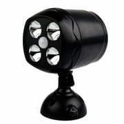 LED Walkway Security Light بطارية مقاومة للماء تعمل بالطاقة استشعار الحركة مصباح المناظر الطبيعية ، 1 حزمة ، حامل الحائط ، أسود