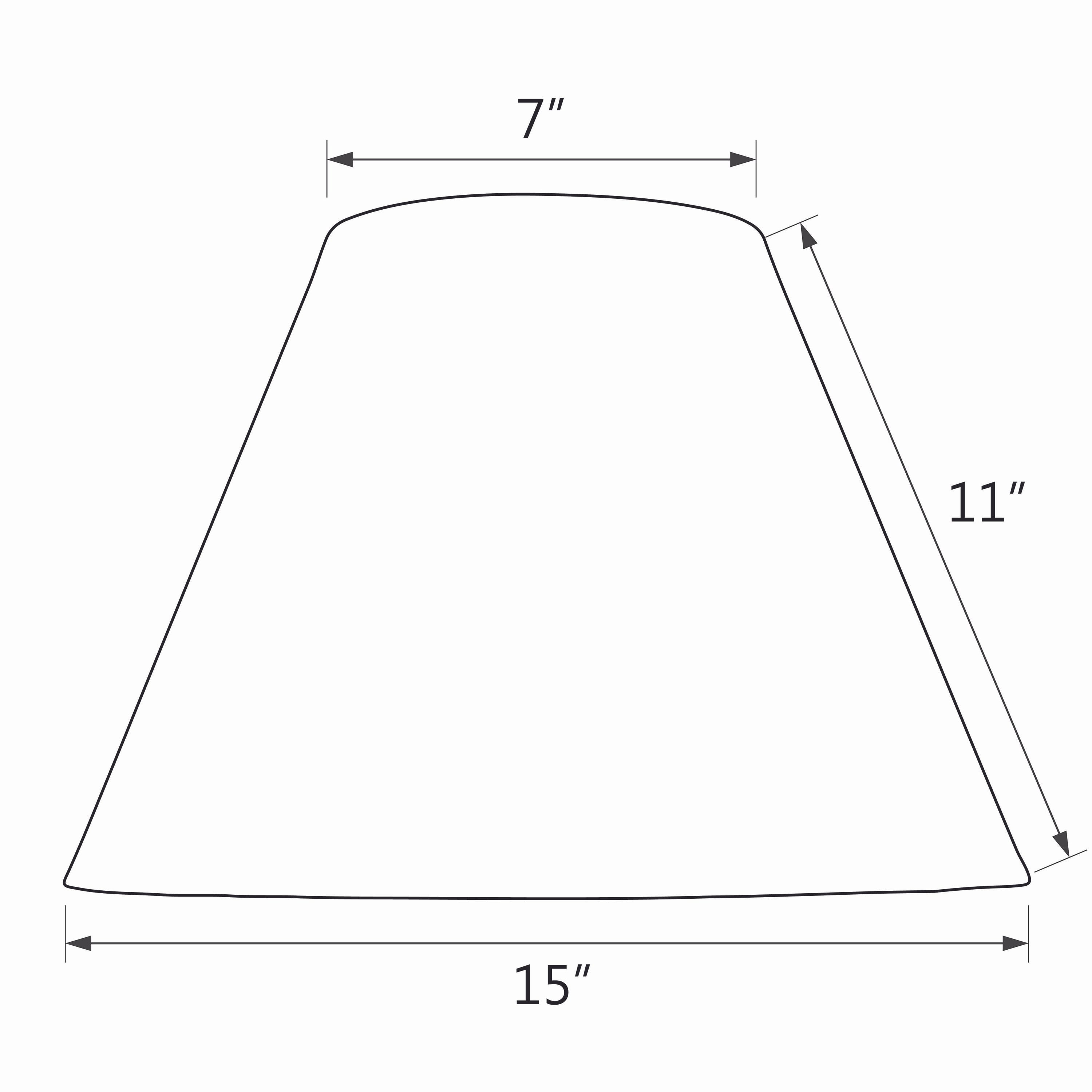 Aspen Creative 32017 Transitional Hardback Empire Shape Spider Construction Lamp Shade in Off White, 15" wide (7" x 15" x 11")