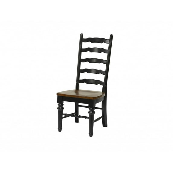 19.5" X 23.75" X 44.375" Black Cherry Hardwood Side Chair