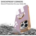 thumbnail image 4 of Compatible for iPhone 14 Pro Max Case with Ring Holder Kickstand [with Magnetic] Soft TPU Shockproof Electroplated Slim Thin Protective Phone Case for iPhone 14 Pro Max Purple, 4 of 14