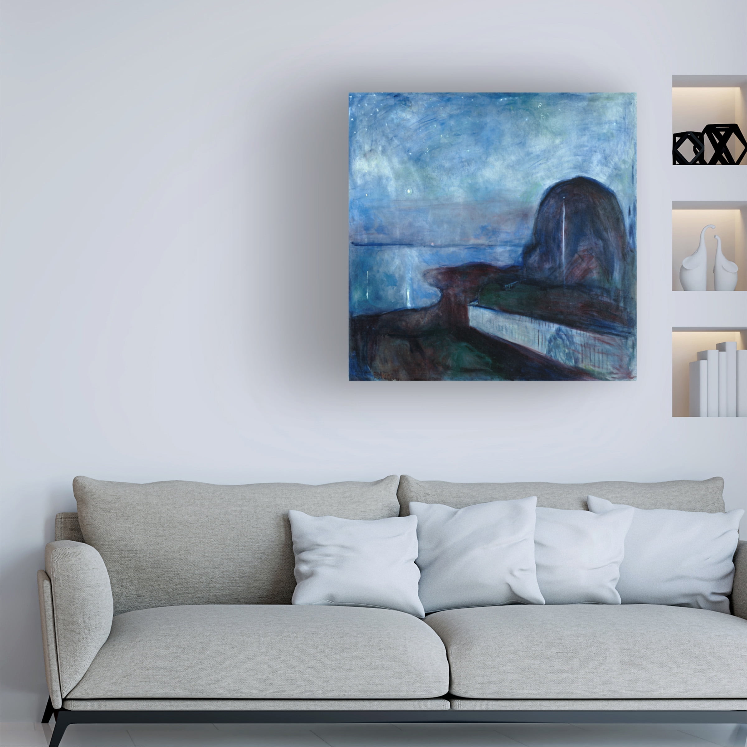 Edvard Munch 'Starry Night' Canvas Art