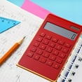 thumbnail image 4 of 12-Digit Portable Calculator with Large Buttons for Office and Study Use, White Blue or Red, 1 CountforFurniture(Red),Ccwuwei, 4 of 8